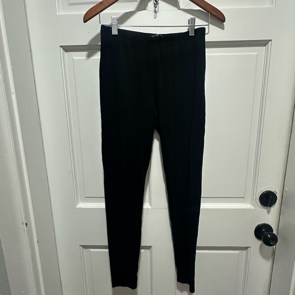 Eileen Fisher Black Knit Leggings Size Small NWOT - Picture 2 of 4